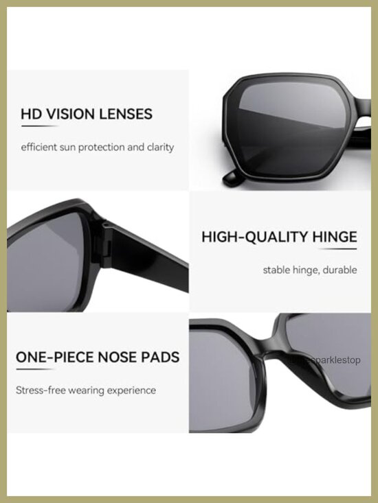 Oversized Square Sunglasses for Women Trendy UV400 Protection main image 6